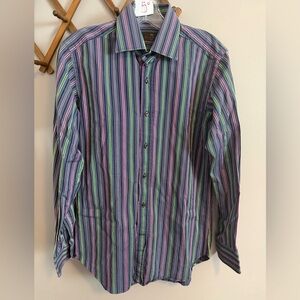 ETRO Milano Striped Button Down Shirt | Made in Italy | 100% Cotton SM see
